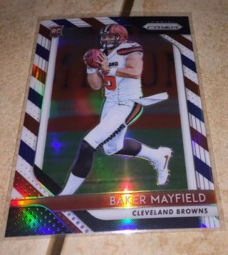 2018 Baker Mayfield Panini Prizm Red White & Blue Refractor Non Auto
