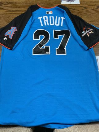 Mike Trout Los Angeles Angels Signed 2017 All Star Jersey With Mlb Hologram
