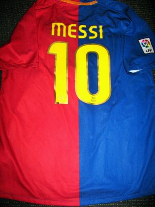 Authentic Messi Barcelona 2008 2009 Jersey Shirt Camiseta Maglia Argentina L
