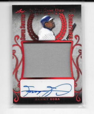 2019 Leaf In The Game Sports Sammy Sosa Auto Jersey Autograph 3/3 Cubs
