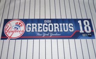 Didi Gregorius Opening Day 2015 Yankee Stadium Ny Game Locker Nameplate Tag