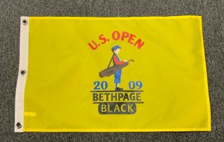 2009 Pga Bethpage Black U.  S.  Open Golf Pin Flag Unsigned 2