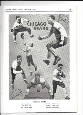 1934 COLLEGE ALL STARS vs CHICAGO BEARS 1st Issue GEORGE HALAS Paddy DRISCOLL 10