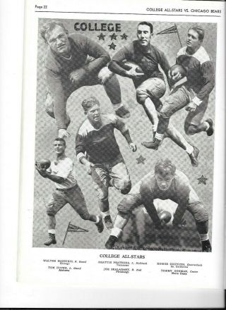 1934 COLLEGE ALL STARS vs CHICAGO BEARS 1st Issue GEORGE HALAS Paddy DRISCOLL 5