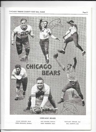 1934 COLLEGE ALL STARS vs CHICAGO BEARS 1st Issue GEORGE HALAS Paddy DRISCOLL 6
