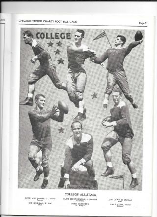 1934 COLLEGE ALL STARS vs CHICAGO BEARS 1st Issue GEORGE HALAS Paddy DRISCOLL 8