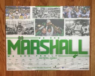 2019 Marshall University Football Schedule Poster