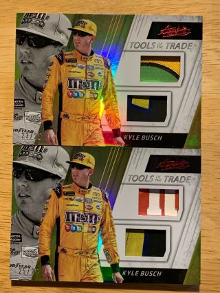 2 - 2017 Absolute Racing Kyle Busch Dual 2 Color Relic Ed 23/25 & 25/25 Ttd - Ky