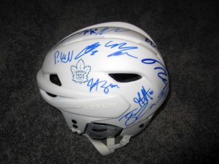 Toronto Maple Leafs 2019 Team Signed Hockey Helmet W/coa Tavares Marner Marleau
