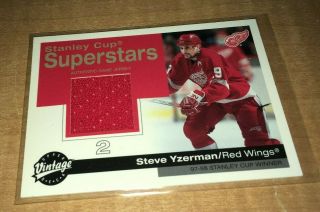 Steve Yzerman Detroit Red Wings 2001 Ud Vintage Game Jersey Card B