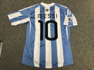 2010 Argentina Lionel Messi Jersey Shirt Kit Medium M Adidas Home World Cup Fifa