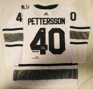 Elias Pettersson Signed 2019 Nhl All Star Game Jersey Vancouver Canucks Auto,