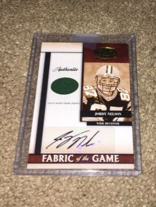 2008 Leaf Certified Fabric Of The Game Jordy Nelson Rookie Jersey 2/5