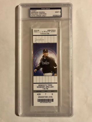 Mariano Rivera Signed Inscribed 602nd Record - Setting Save Full Ticket