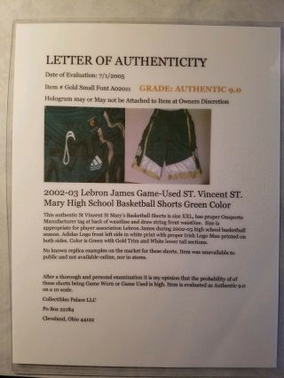 Lebron James Game Worn High School Jersey And Shorts With 7