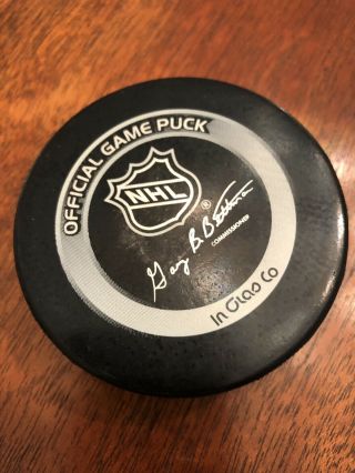 Autographed Tom Poti York Rangers Hockey Puck - W / From 2005