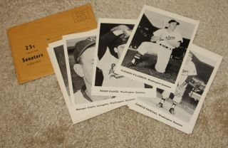 Pack Of 12 Black And White Pictures Of Members Of The Washington Senators