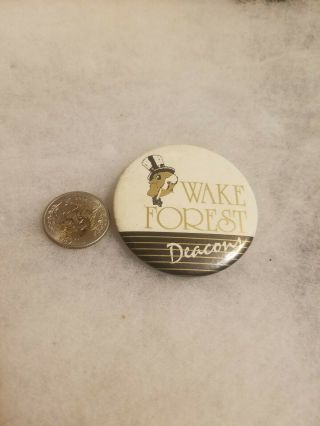 Vintage Retro Wake Forest Deacons Rare Pin Back