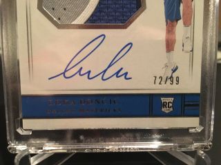 2018 Panini National Treasures Luka Doncic Rookie Patch Autograph 72/99 2