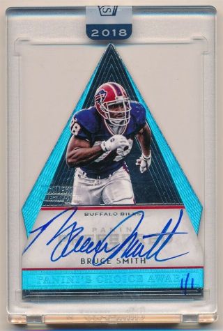 Bruce Smith 2018 Panini Honors 2016 Preferred On Card Autograph Sp Auto 1/1 $500