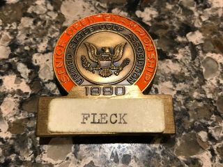 Jack Fleck’s 1990 U.  S.  Senior Open Golf Contestant Badge Ridgewood Country Club