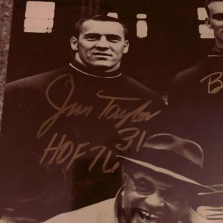 Packers BART STARR JIM TAYLOR PAUL HORNUNG & BOYD DOWLER Signed 16X20 Photo JSA 4