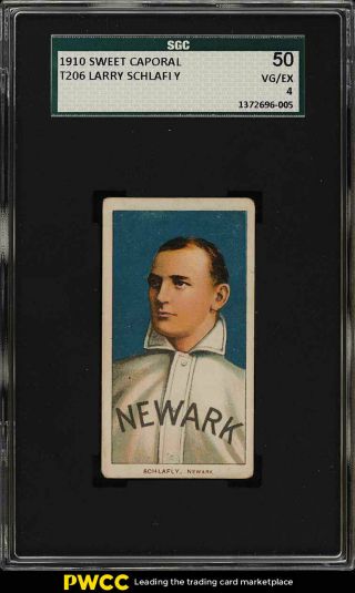 1909 - 11 T206 Larry Schlafly Sgc 4 Vgex (pwcc)