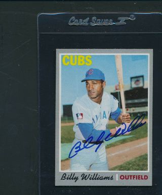 1970 Topps Billy Williams Chicago Cubs Signed Auto 35301
