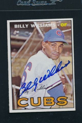 1967 Topps Billy Williams Chicago Cubs Signed Auto 35307