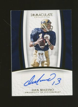 2017 Immaculate Dan Marino Miami Dolphins Hof Signed Auto 3/5