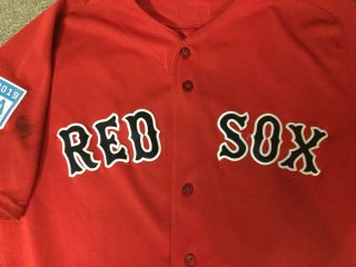 Boston Red Sox Game worn/used team issued ST Red Alt jersey 7 VAZQUEZ 4
