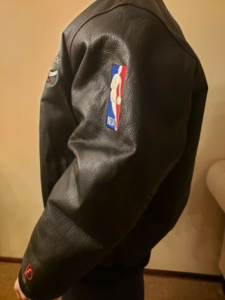 Rare Chicago Bulls Leather Jacket Pro Layer NBA Basketball Air Jordan Era Large 2