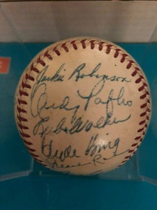 1951 Brooklyn Dodgers Team Signed Baseballl - Jackie Robinson,  24,  Jsa Certified