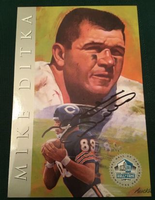 1998 Platinum Hof Signature Series Mike Ditka Chicago Bears Autograph /2500