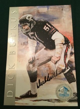 1998 Platinum Hof Signature Series Dick Butkus Chicago Bears Autograph /2500