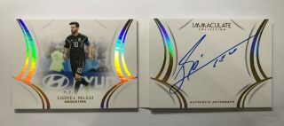 2018 - 19 Panini Immaculate Auto Autographed Booklets Lionel Messi Argentina 6/10