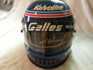 Al Unser Jr Worn Helmet Signed Indy 500 Cart Champ Car Indycar Iroc Nascar