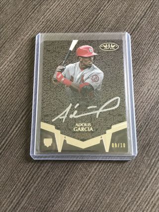 2019 Topps Tier One Adolis Garcia Break Out Silver Ink Rookie Auto Rc /10