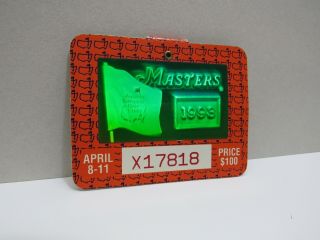 1993 Masters Badge/ticket.  Bernhard Langer
