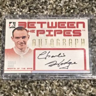 06/07 Itg Between The Pipes Greats Of The Game Charlie Hodge Autograph Card