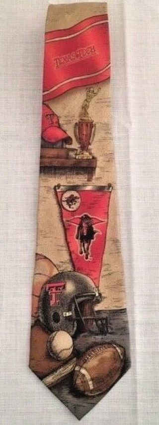 Texas Tech University Red Raiders Mens Silk Neck Tie By Eagles Wings Sports