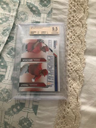 2009 Tristar Prospects Plus Grichuk Mike Trout Rookie Graded Bgs 9.  5 - 9 - 9.  5 - 9.  5