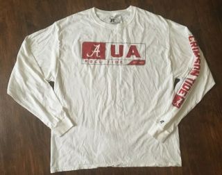 Alabama Crimson Tide Football Womens Size Xl Long Sleeve White T - Shirt Roll Tide