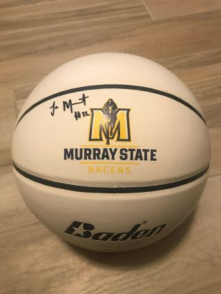 Ja Morant 12 Autographed Murray State Racers Logo Basketball Jsa Certified