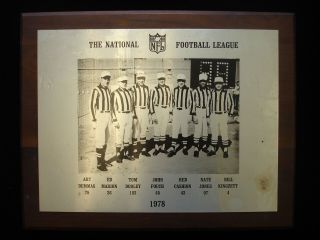 1978 National Football League (nfl) Umpires Plaque