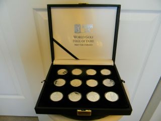 Pga World Golf Hall Of Fame 23 Silver Coin W/case.  999 Silver 1 Oz.  Each Coin