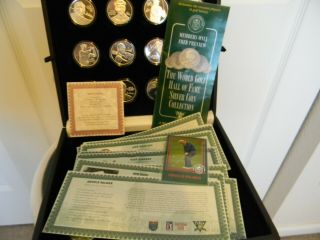 PGA World Golf HALL of FAME 23 Silver Coin w/case.  999 silver 1 oz.  each coin 3