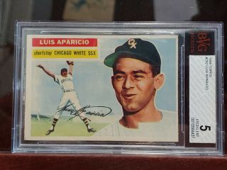 1956 Topps Luis Aparicio 292 Baseball Card Bgs 5