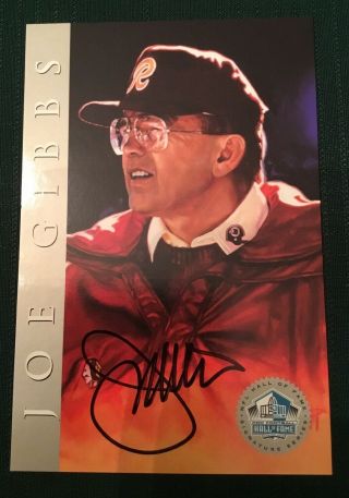 1998 Platinum Hof Signature Series Joe Gibbs Redskins Autograph /2500
