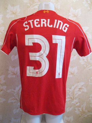 Liverpool 31 Sterling 2014/2015 Home UEFA CL Size S shirt jersey maglia trikot 5